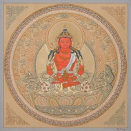 傳統無量壽佛曼陀羅 — 祈願長壽與內在智慧的神聖真言唐卡