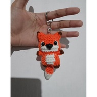 GANTUNGAN Amigurumi fox knitted keychain fox/.