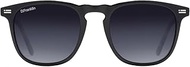 D Franklin DFKSUN0182-0801 Ultra Light SQ Med Sunglasses, Black/Gradient Black