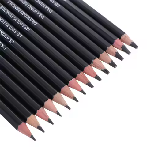 Smooth Writing Sketch Pencil Set 4B 5B 6B 7B 8B HB 2H 4H B 2B 3B Graphite Pencil Professional Detail