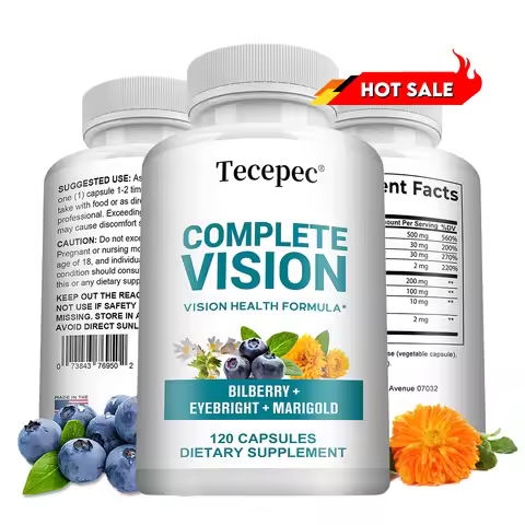Eye Health Supplement - Vitamin C, E, Lutein, Zeaxanthin, Bilberry - Promotes Healthy Vision and Rel