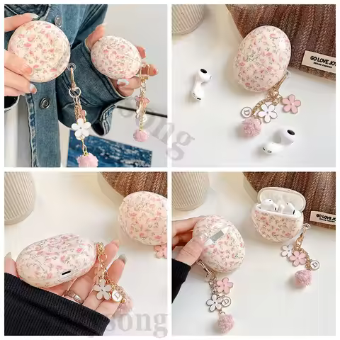 New 7i Cover for Huawei Freebuds Pro 3 4 Case Flowers Cover for Freebuds 5i 6i Case for Freebuds 5 F