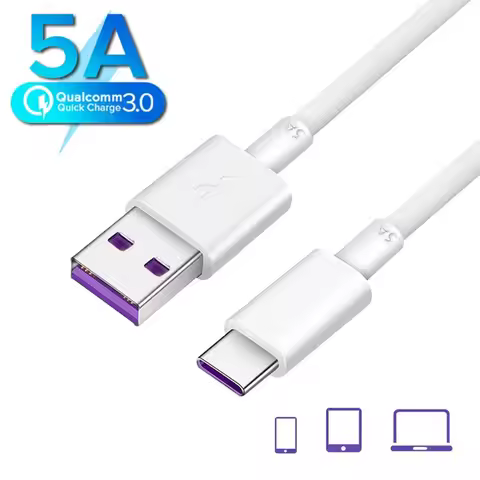 5A 1m 2m Type-C Micro USB Cable Data Sync Fast Charging Wire For Samsung S7 Xiaomi Note Tablet For A