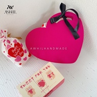 💗Ready Stock💗Love Shape Felt Fabric Gift Bag 1pcs/Valentine Gift Bag/Mother Day/Beg Hadiah