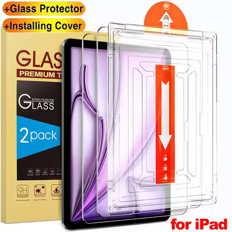 Tempered Glass Screen Protector for IPad Pro 11 13in Air M2 M3 Mini 7 Anti-Scratch HD Films with Aut