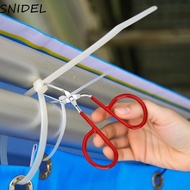 SNIDEL Cable Tie Opener, Stainless Steel Silicone Handle Zip Tie Remover, Zip Tie Tool Bent Tip Comp