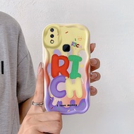 for Vivo Y70 Y91C Y90 Y1S Y91i U1 y95 Rear fingerprint Large wavy phone case Shockproof Silicone Pho