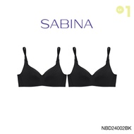 (1 แถม 1 ) Sabina Perfect Bra Level 1 เสื้อชั้นใน ไร้ตะเข็บ ไร้โครง รหัส NBD24002 - สีดำ