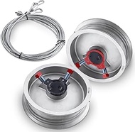 Garage Door Cable Drums Set with 1/8" x 8.5ft Galvanized Cables 400-8 Standard Lift Replacement for 