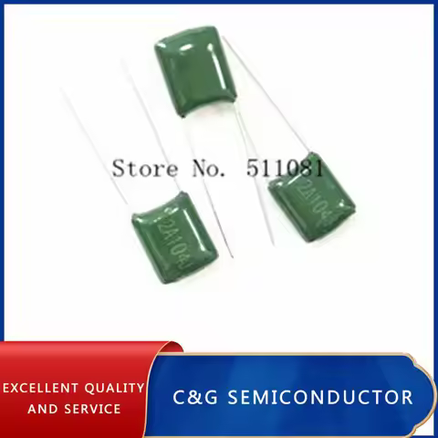 20PCS - 50PCS 2A104J Polyester film capacitor 100nF 0.1uF 100V 2A 104J 2A333J