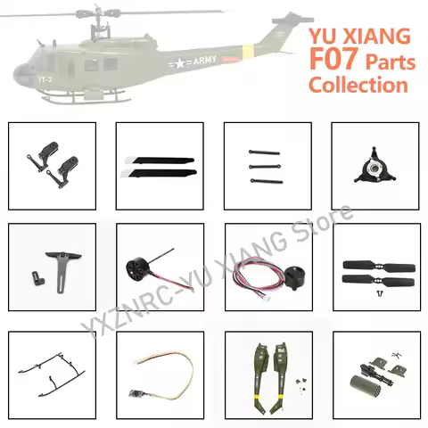 yuxiang F07 1/34 Uh-1 Dual Brushless Helicopter All spare part Motor Servo Rotor Housing Fuselage