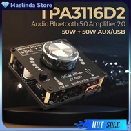 Wuzhi Audio Bluetooth 5.0 Amplifier Channel 2.0 2x50W TPA3116D2 - ZK-502H
