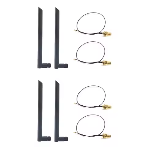 2X Dual Band 6Dbi Wireless Wifi Antenna RP-SMA+MHF4 Pigtail Cable For AX200 AC9260 NGFF M.2 Wireless