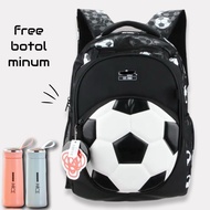 Tas Sekolah Anak Laki laki SD Tas Bola Soccer Free Botol Minum dan Jam Tangan - Ransel anak cowok SD