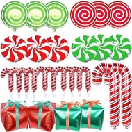 Christmas Gift Box Balloon Saint Cane Balloon, Candy Windmill Holiday Party Party Balloon Set 25.11.