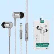 有線入耳式圓孔帶線金屬耳機適用華為vivo/oppo(E25槍色【盒裝】)#M057028023
