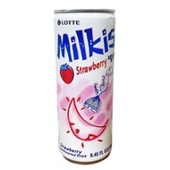 Milkis Strawberry 250ml (Korean Lotte Milkis Carbonated Strawberry Milk and Yogurt Flavor Drink)