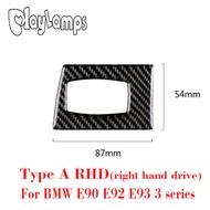 Carbon Fiber Interior Car Switch Key Hole Sticker Decal Protect Decor Trim For BMW 2005-2012 E90 E92