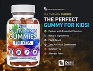 [PRE-ORDER] Kids Multivitamin Gummies (60 Count) Vegetarian, Gelatin Free, Allergen Free, Natural Flavors, Non-GMO - Gummy Vitamins for Kids Immune Support - Vitamin C and Zinc for Kids + VIT D3 B6 B12 A E (ETA: 2023-02-19)