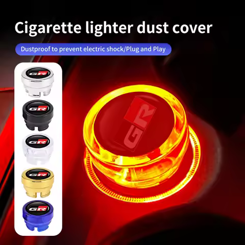 For Toyota Car Logo Cigarette Lighter Plug Cover DustProof Decoration Cap C-HR CHR Logo 2016 2017 20