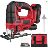 Jig Saw 20V Cordless Jigsaw for Woodworking with 4 Orbital Settings 2700 SPM 10-Piece T-shank Blade 