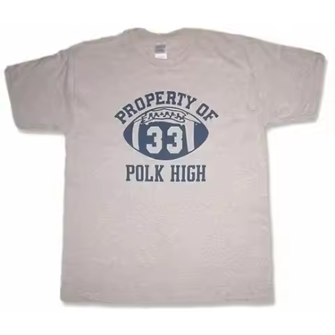 Adult Gray TV Show Married with Children Property of Polk High 33 T shirt Tee