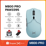Delux M800 PRO PAW3395/M820 Wireless Gaming Mouse Bluetooth Tri-Mode Connection 26000DPI Huano Pink 