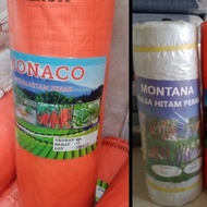 PLASTIK MULSA MONTANA MONACO HITAM PERAK ALAT TANAM SUPER 12 M X 250M