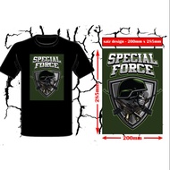 ☆Ready Stock☆ T-shirt SPECIAL FORCE ( Saiz Asia )