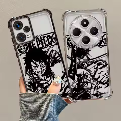 Clear Cover Phone Case for Xiaomi Redmi A3X K80 5G K80 Pro 14C A3 13C A5 Anime Ones Pieces