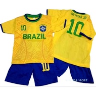 BRAZIL FOOTBALL JERSEY/ BRAZIL KIDS FOOTBALL SHIRT SET BRAZIL KIDS JERSEY