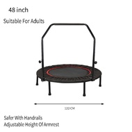 Foldable Children’s Adult Trampoline Easy To Carry Jumping Bed Indoors And Outdoors Gym Trampolines With Handrails 40-48 Inch