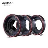 Andoer Macro Extension Tube Set 3-Piece Auto Focus Rings And Lens Of 35Mm SLR Compatible For Canon All EF And EF-S Lenses