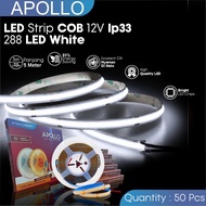 12V IP33 288LED COB LED Strip Brand 5 MeterAPOLLO + Double Tape
