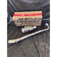Exhaust bmf gp-1 p-20 full set just install motorbike bebek vega jupiter z supra 110 supra fit supra