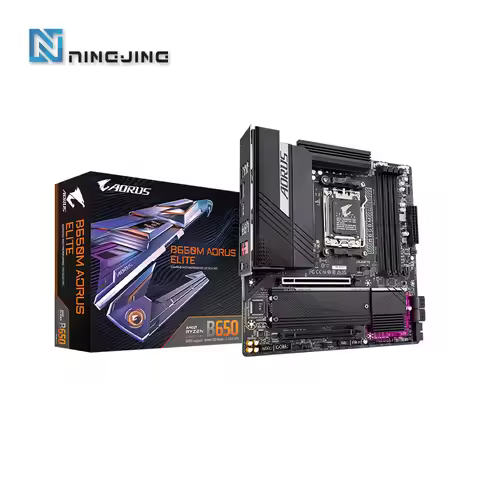 GIGABYTE B650M AORUS ELITE New 12+2+2 phase power Micro-ATX AMD B650 DDR5 6600(OC) MHz M.2 USB3.2 19