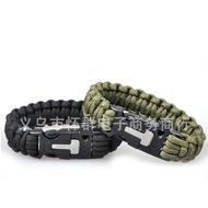 Multifunction Outdoor Survival Emergency Paracord Bracelet Flint/Fire Starter Outdoor Camping Tools 