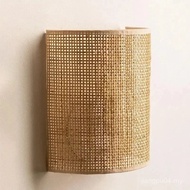 Rattan Wall Lamp Living Room Bedroom Bedside Wall Sconce Led Lighting Corridor Southeast Asian Ratta