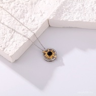 Sun I Love You 100 Kinds of Female Necklaces Language Gifts Projection Diamond Flower Silver Simple 