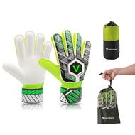 Football Gloves Youth Soccer Gloves. Set Goalie Gloves and Training Towel and Glove Bag. Goalkeeper 
