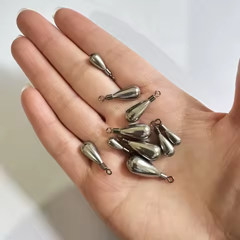 Tungsten Steel Fishing Weight Sinker Mold 1.3g~14g Smooth Polished Finish Drop Shot Pendant Swivel P