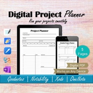 Digital Project Planner Ipad Planner, Goodnotes Project Management Task List, OneNote Digital Studen