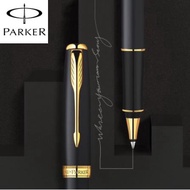 Parker Signature Pen Zolle Frosted Black Gold Pointpoint Men Women Business High-End Metal Fountain Pen Customized Gift Engraving