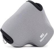 MegaGear ''Ultra Light'' Neoprene Camera Case Bag with Carabiner for Panasonic Lumix DMC-FZ300 Digital Camera (Grey)