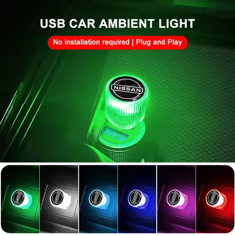 1Pcs Mini USB LED Car Light Auto Interior Atmosphere Light For Nissan Nismo Almera Tiida Juke Teana 