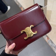 97新！Celine 酒紅色 Burgundy Classic Triomphe Bag Medium