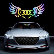 Audi Logo Sticker Body Trunk Decal For Audi A3 A4 A6 A5 Q5 A1 Q7 Q3 TT RS3 RS4 S3 S6 S4 RS6 Audi Car