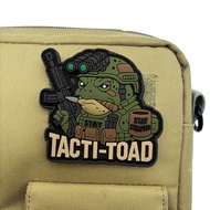 [Custom Velcro patch]HK.Wearing night vision goggles, holding dagger in mouth, tactical toad PVC  3D