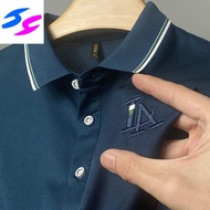 Hy2023 Summer New Short Sleeve Men's Embroidery All-Match Polo Shirt Solid Color T-shirt High-End Business Shirt Trendy Men's Clothing Polo T Shirt Men