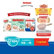 ☉Huggies Newborn baby (NB  S) Diapers - Dry  AirSoft  Naturemade (x34 packs)♡